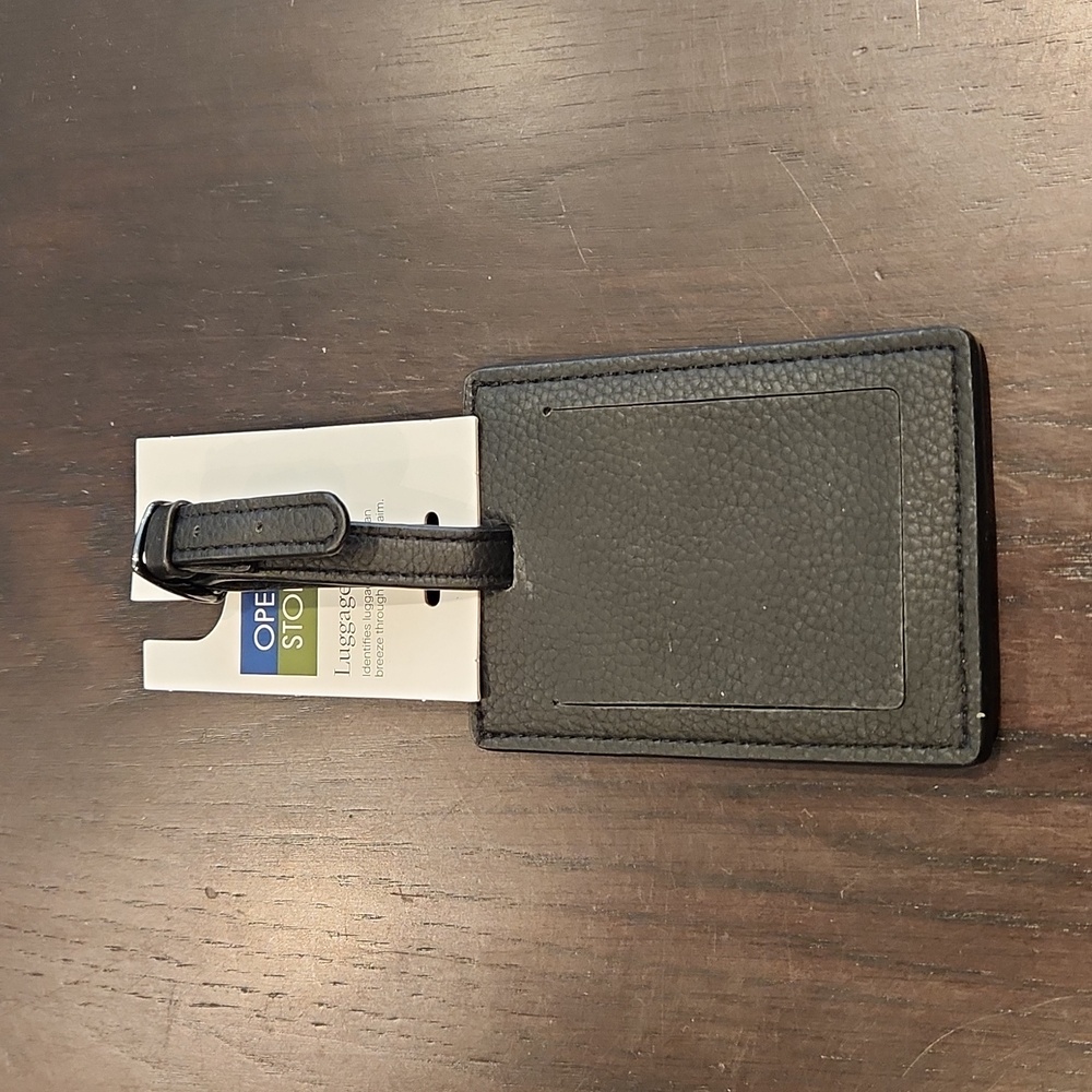 OPEN STORY Luggage Tag, Black New